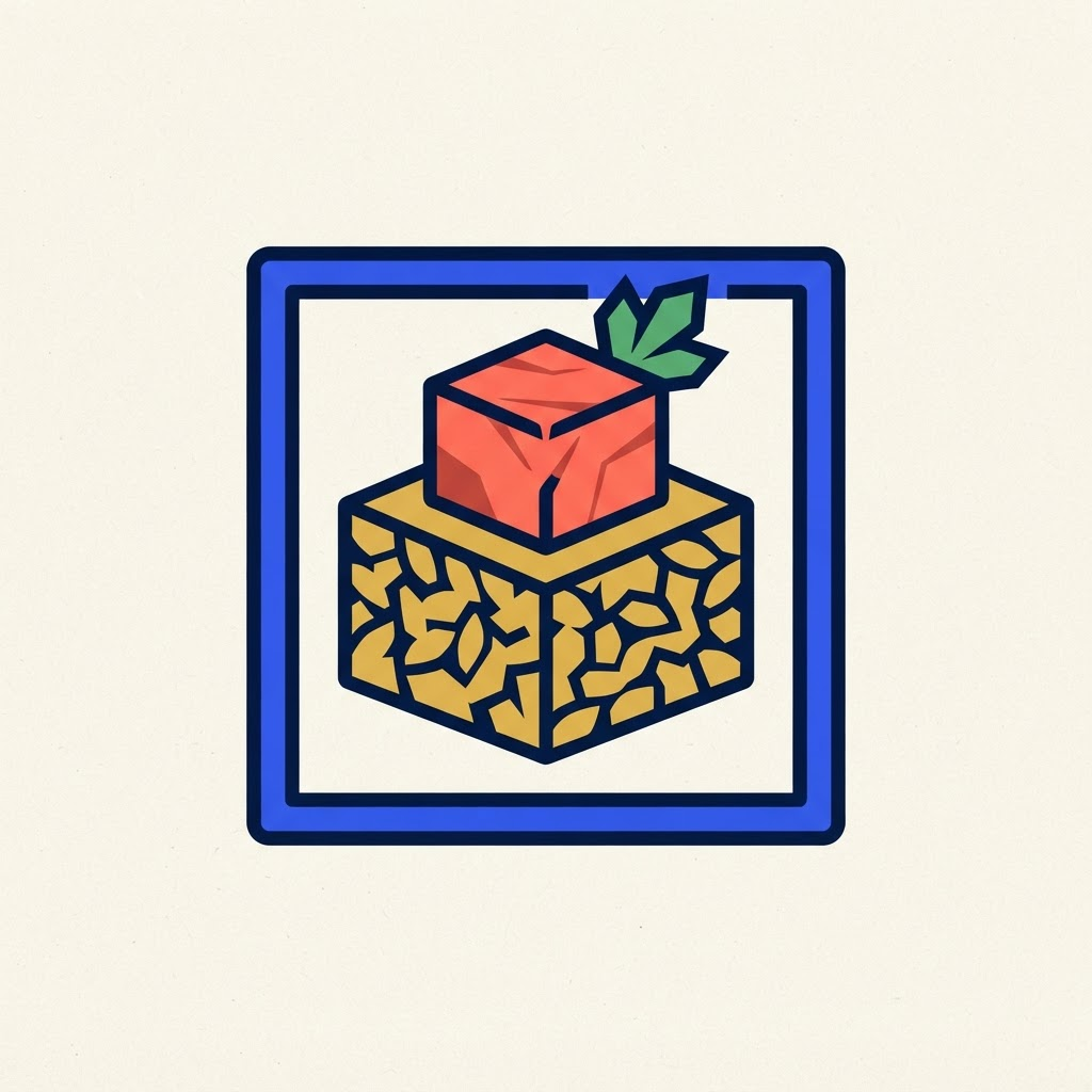 The ALBA emblem — a crispy rice block topped with spicy tuna